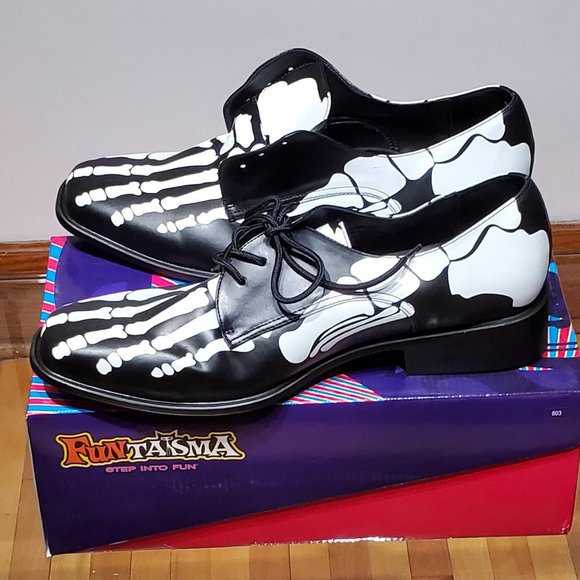 Black and white X-ray skeleton shoes - Picture 4 of 5